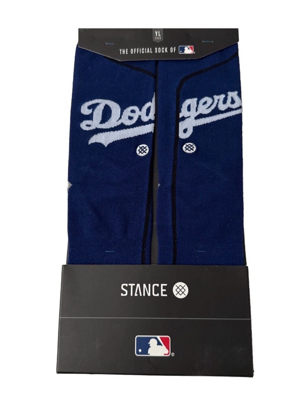 STANCE X DODGERS ALTERNATIVE JERSEY KIDS BLUE CREW SOCKS NEW RARE Sz YL 2-5.5